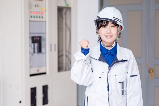 女性の電気工事事業者