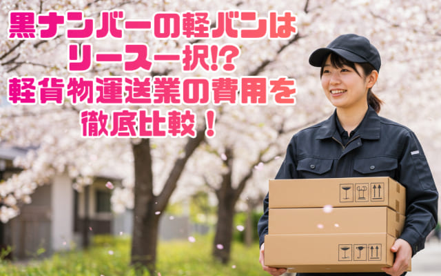 黒ナンバーの軽バンはリース一択!?軽貨物運送業の費用を徹底比較！