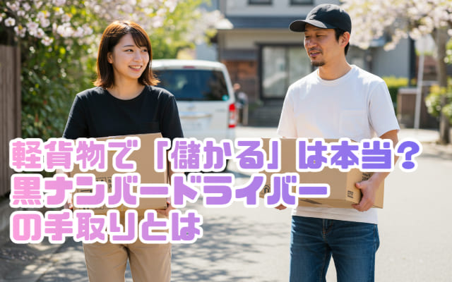 軽貨物は儲かる？黒ナンバードライバーの手取り