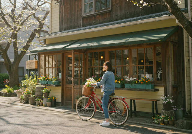 おしゃれなコーヒー屋の外観