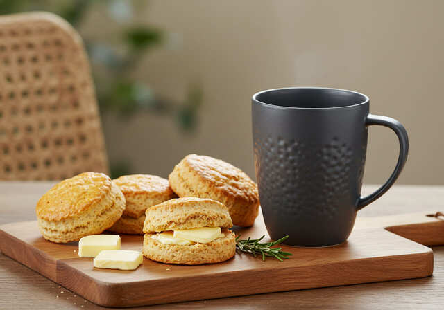 コーヒーとスコーン