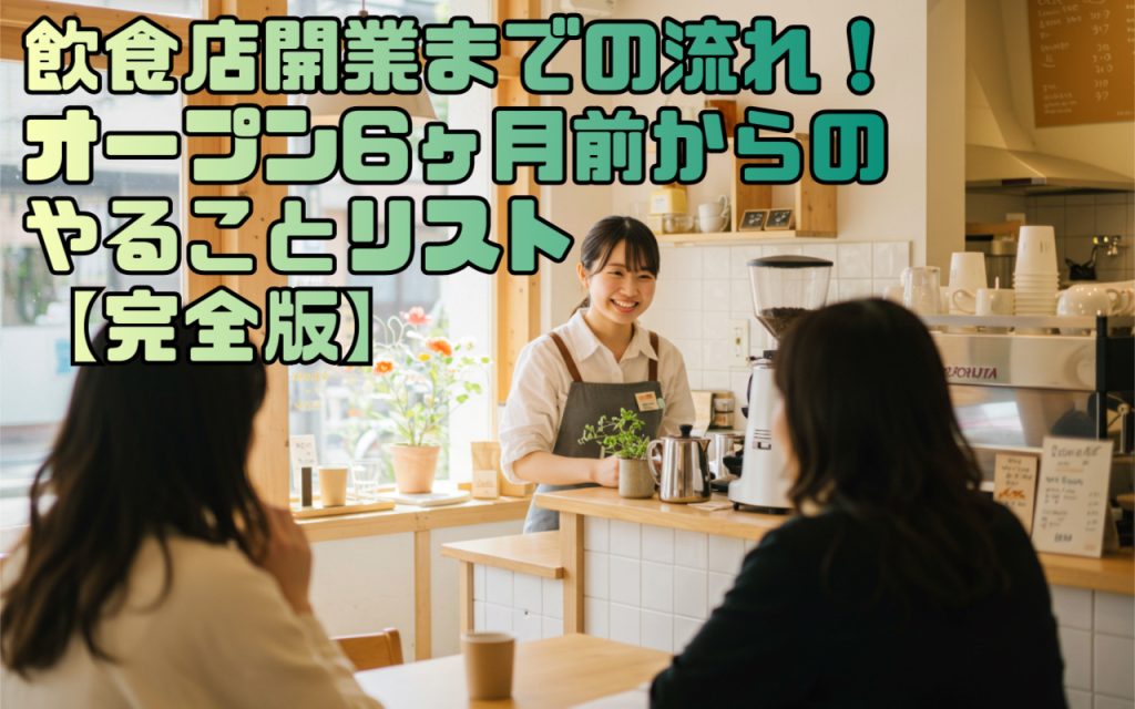 飲食店開業までの流れ！オープン6ヶ月前からのやることリスト【完全版】